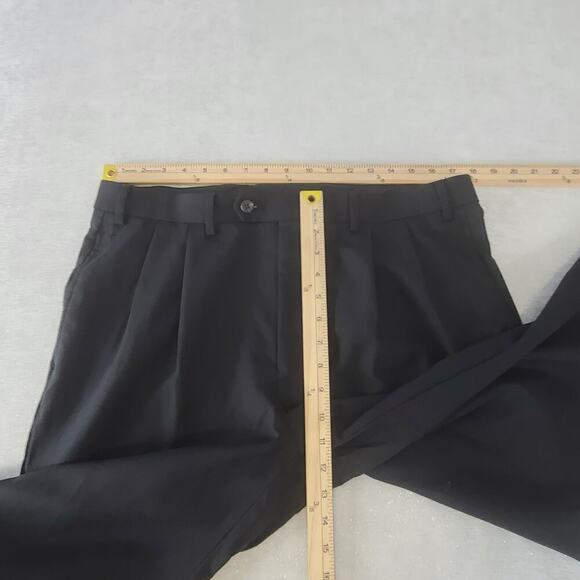Lauren Ralph Lauren mens wool pants black 36w X 32L pleated Classic fit formal - Picture 3 of 6